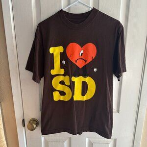 I Heart San Diego Bad Bunny Tour T Shirt. Size Small